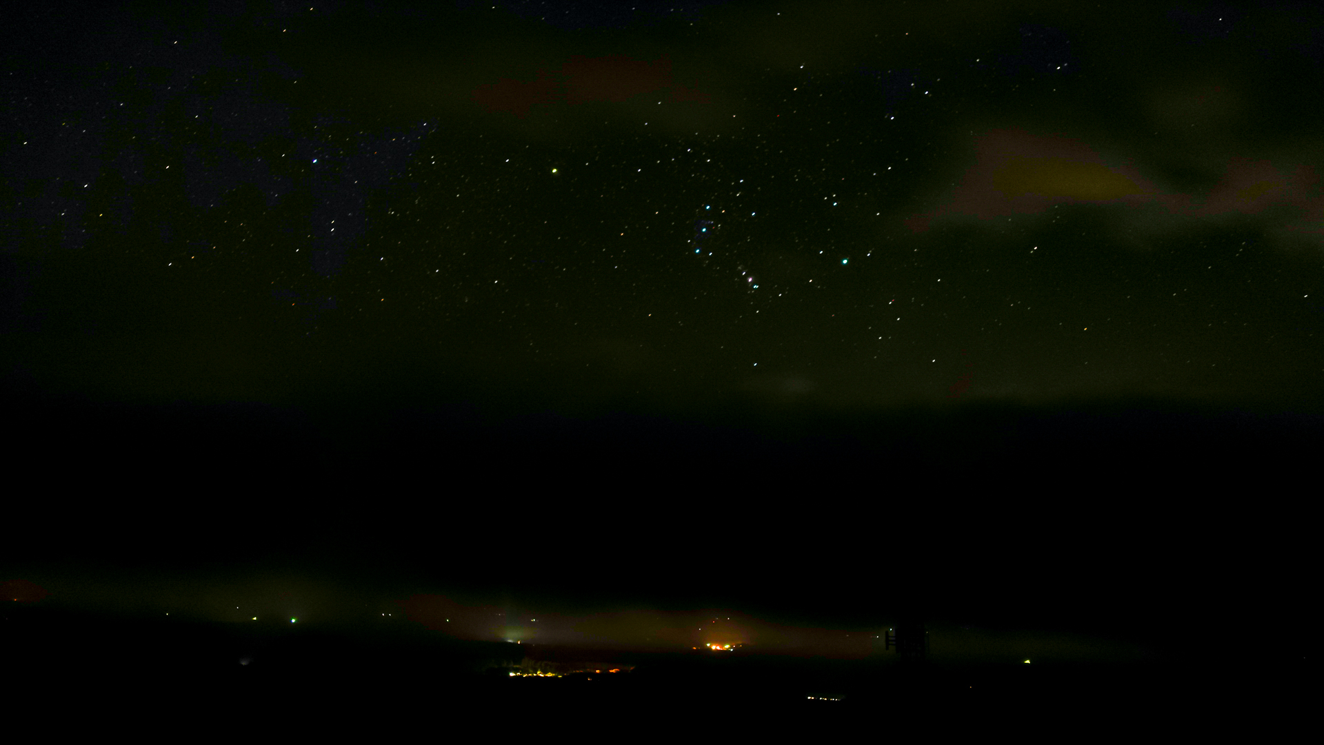 開陽台 ウシ空のキャンプ場 星空の夜空