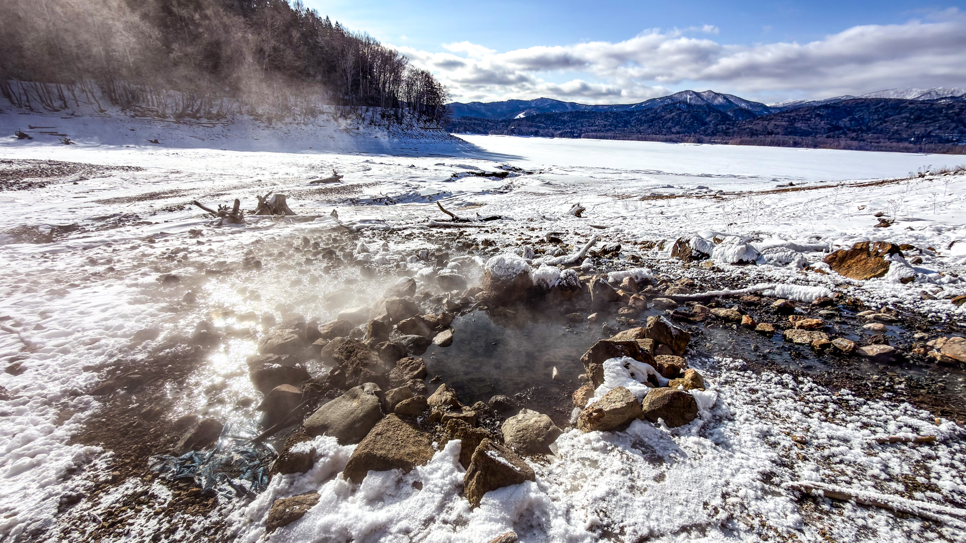 北海道 野湯 さわと温泉 糠平湖